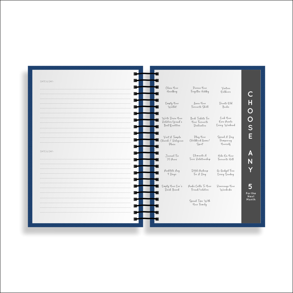 BLUE MEZZLE TWO THOUSAND TWENTY FOUR YEARLY PLANNER