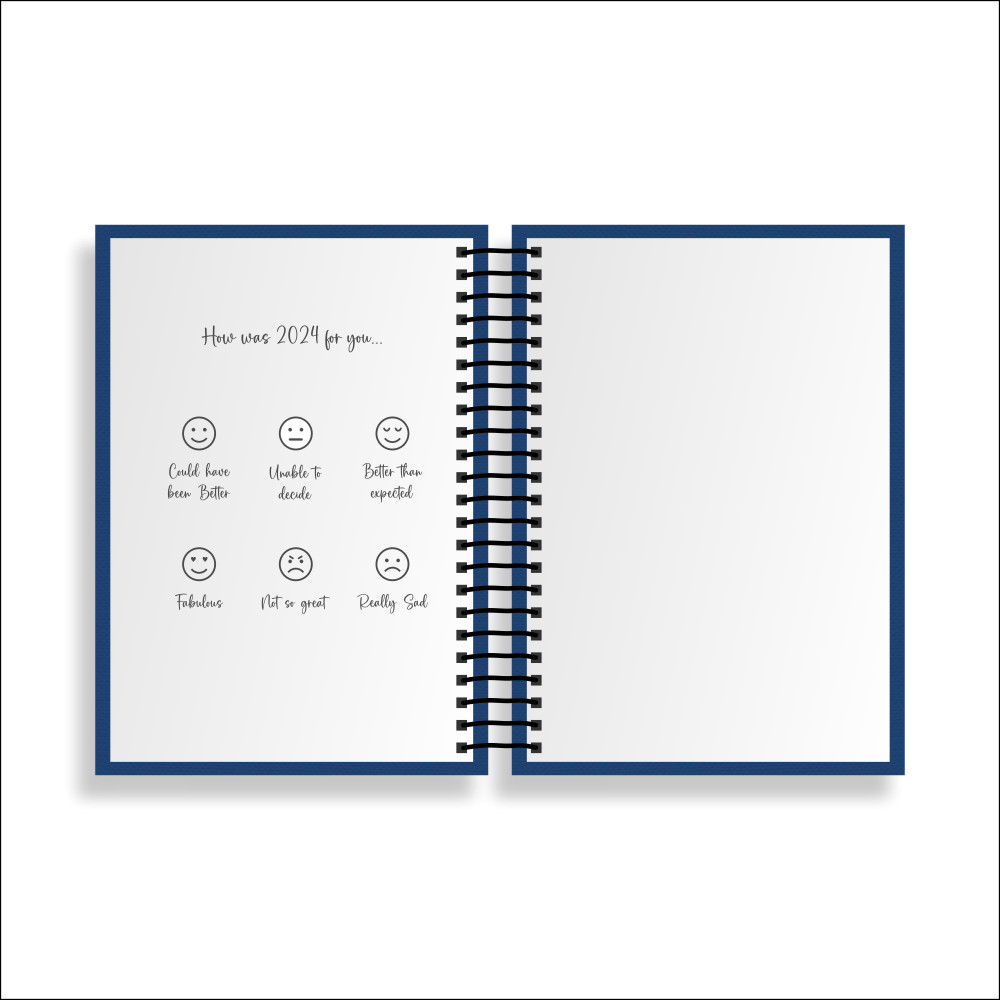 BLUE MEZZLE TWO THOUSAND TWENTY FOUR YEARLY PLANNER