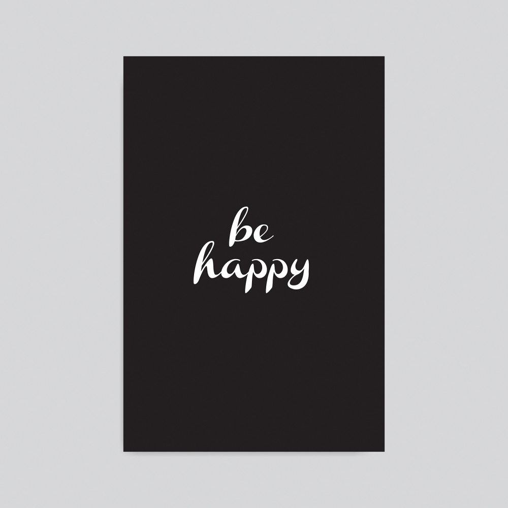 A5- BE HAPPY BLACK