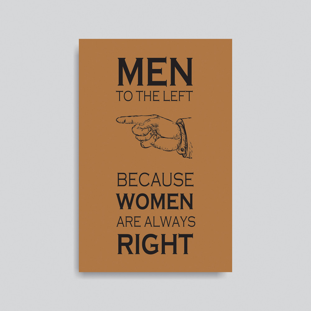 MEN TO THE LEFT