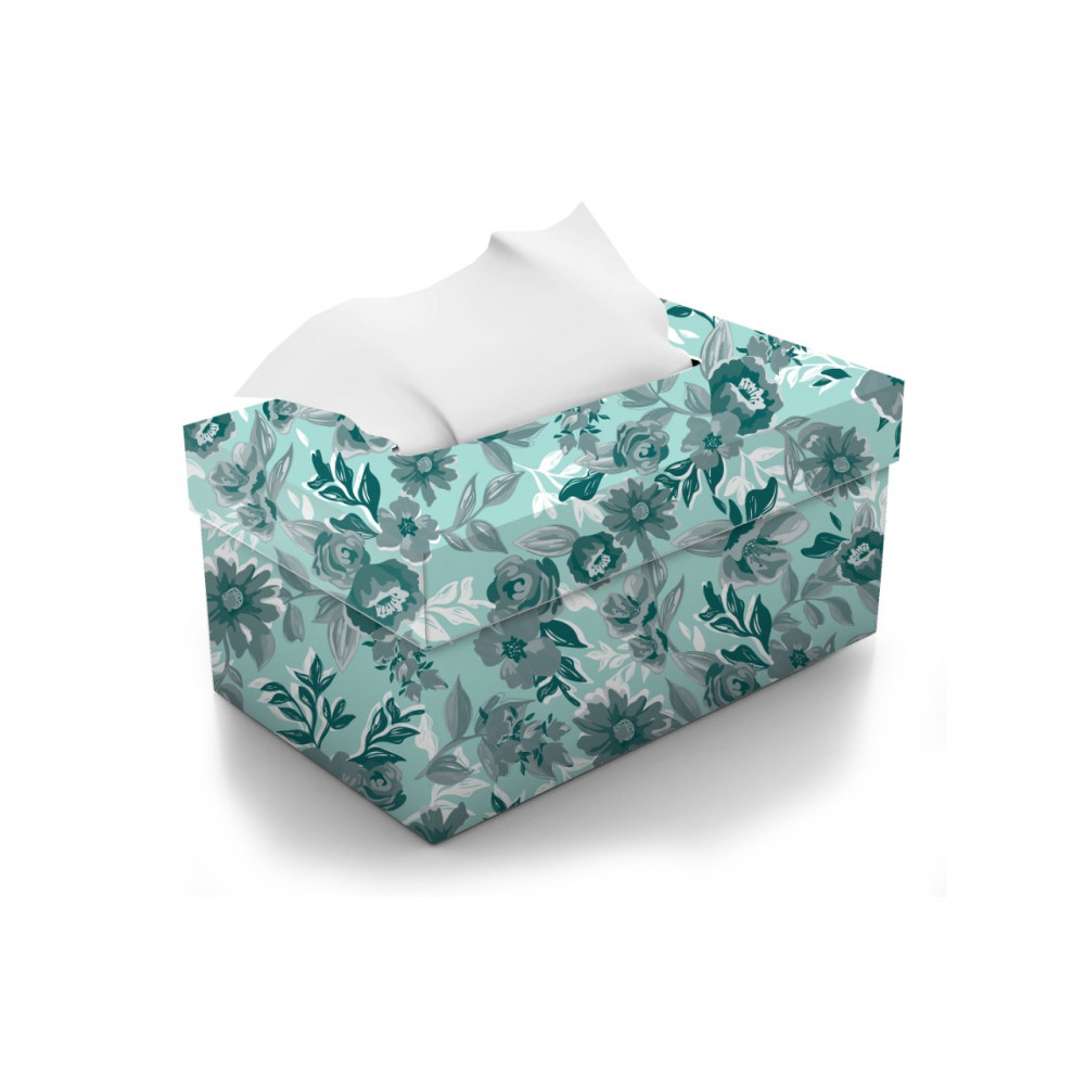 TISSUE BOX FLORAL SERENITY